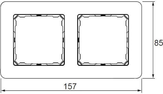 Schneider Electric Sedna Switch Frame 2 Positions in White Color SDD314802
