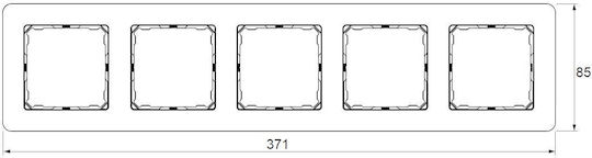Schneider Electric Switch Frame 5 Positions in Black Color SDD362805