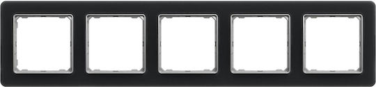 Schneider Electric Switch Frame 5 Positions in Black Color SDD362805