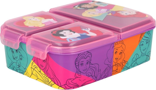 Disney Princess Πλαστικό Παιδικό Δοχείο Φαγητού Disney Princess Πολύχρωμο
