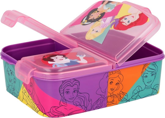 Disney Princess Πλαστικό Παιδικό Δοχείο Φαγητού Disney Princess Πολύχρωμο