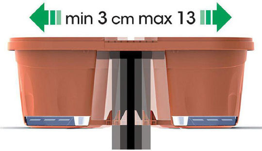 Bama Ζαρντινιέρα Πλαστική Πράσινη 40x20x18.5εκ.