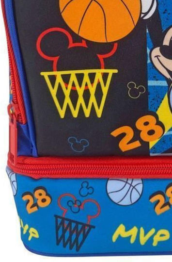 Must Team Mickey Never Give Up School Insulated Shoulder Lunch Bag 7lt Blue Mickey 20 x 12 x 24cm