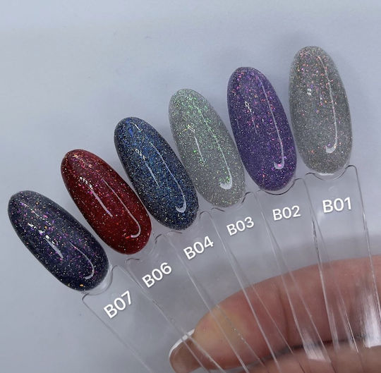 Milano Cosmetic Ojă Pentru Unghii Cu Gel PHOENIX B05 Cu Sclipici 8ml