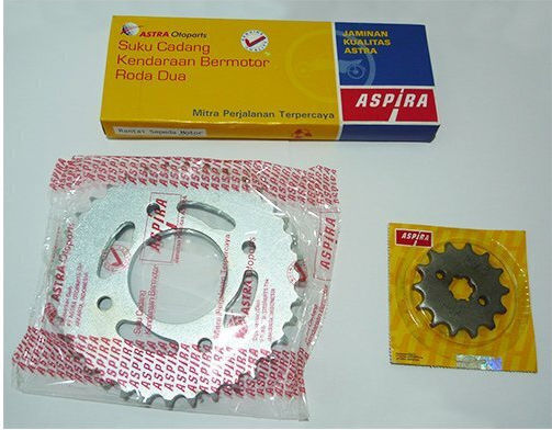 Aspira Kit lanț și pinion pentru Honda Wave 110 / Astrea Mare 110