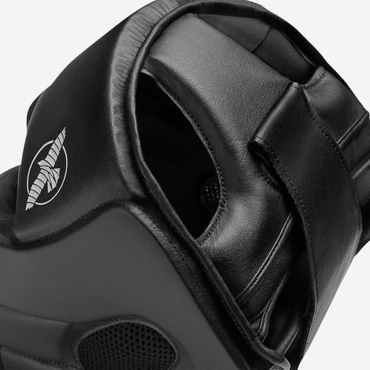 Hayabusa Боксови Каски За Възрастни Цяло Лице Кожена Черна