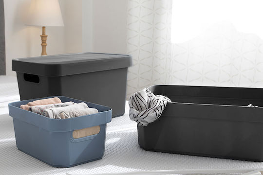 Cyclops Plastic Storage Box with Lid Gray 36x27.5x21.5cm