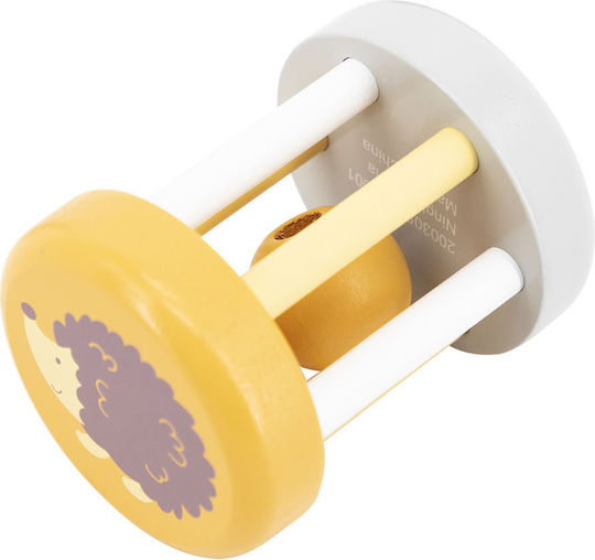 Viga Toys Wooden Rattle Cylinder - Hedgehog Yellow