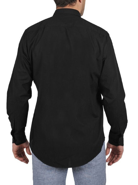 Dors Men's Shirt Long Sleeve Cotton Black