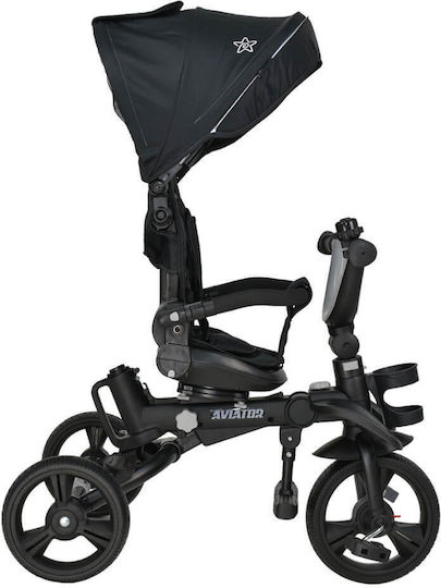 Bebe Stars 360° Aviator Foldable & Convertible 5 in 1 for 1-5 Years Old Black