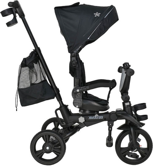 Bebe Stars 360° Aviator Foldable & Convertible 5 in 1 for 1-5 Years Old Black