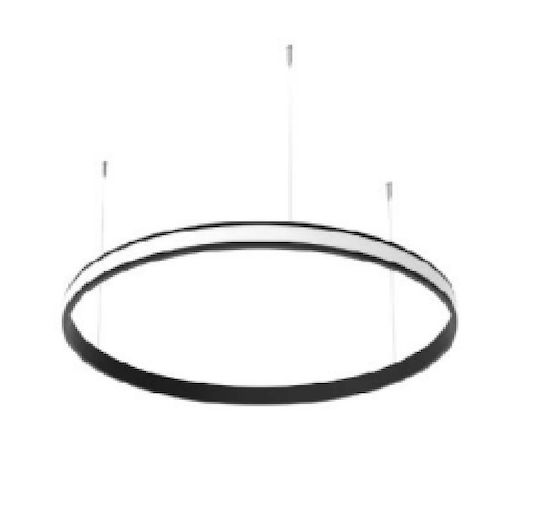 Cubalux Suspendata Profil din Aluminiu pentru Bandă LED Rotund cu Opal Acoperire