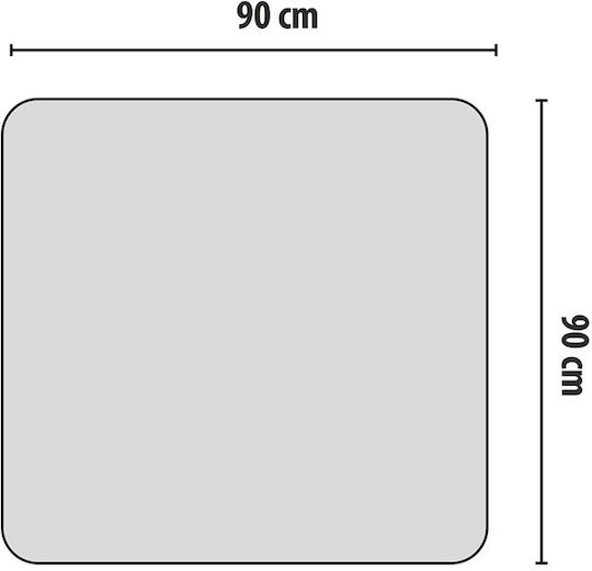 Bakaji Office Floor Protector Floor Mat Protector AT00010697 90x90cm