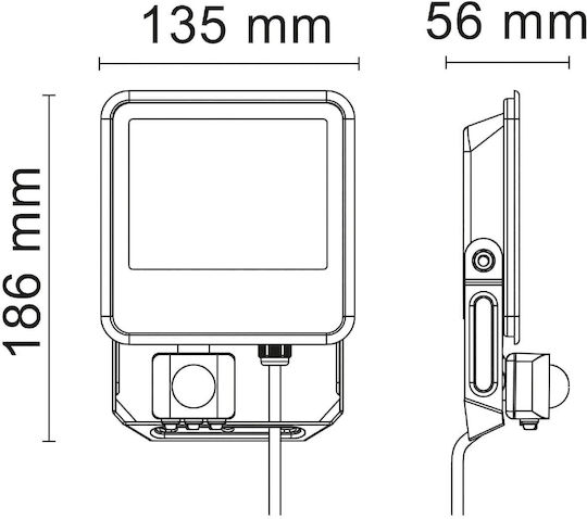 Bot Lighting LED Flood Light with Motion Sensor