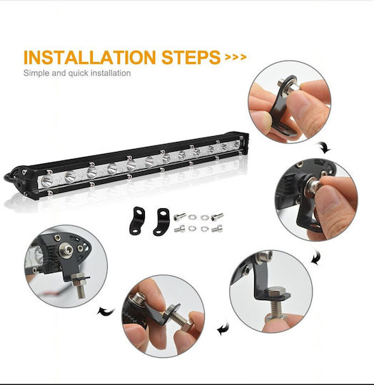 Waterproof Headlights Car in Bar Shape LED 12V 36W 34cm with White Lighting 1pcs