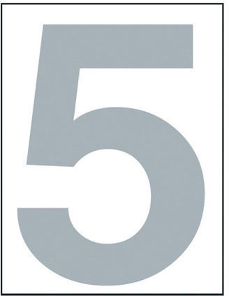 Ergo Sign with Number in Silver Color 8.5cm 572410.0026