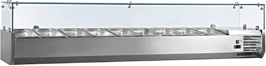 Karamco Охлаждаща Витрина Настолна с Капацитет 8x1/4 ГН 180x33.5x43.5см Vetro 3