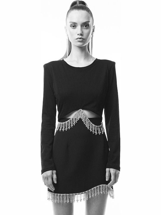 Γυναικείο Crop Top Μακρυμάνικο Μαύρο