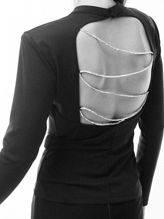 Women's Blouse Long Sleeve Black