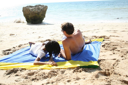 Ticket To The Moon Beach Mat Sand-Free Green 213x213cm
