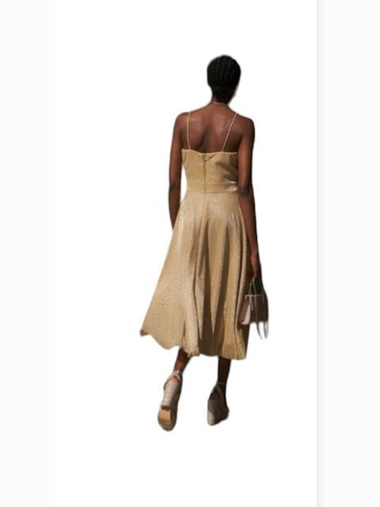 BSB Summer Midi Dress Wrap Gold