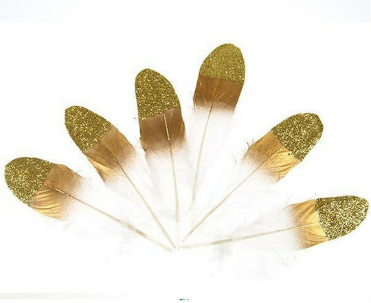 Next Craft Feathers Gold Set of 6pcs