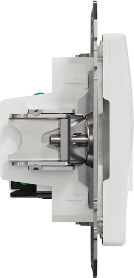 Schneider Electric Sedna Διπλός Μηχανισμός Πρίζας Δικτύου και Τηλεφώνου RJ45/RJ11 Τύπου Cat6 σε Λευκό Χρώμα SDD111468
