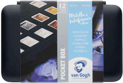 Royal Talens Van Gogh Pocket Box Aquarellfarbenset Bunte mit Pinsel 12Stück 20808640