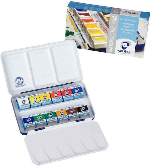 Royal Talens Van Gogh Watercolour Metal Case Set of Watercolours Multicolored 12pcs