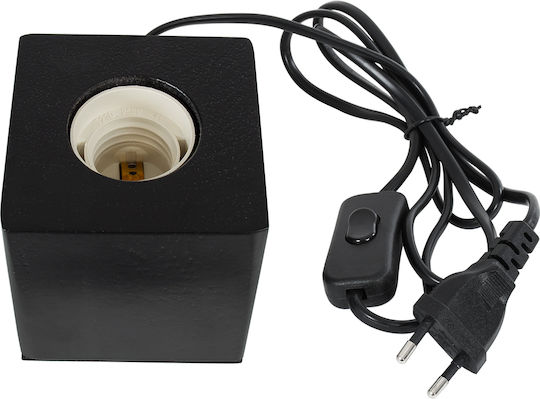 GloboStar Cube Dekorative Lampe mit Fassung für E27 Lampe Schwarz