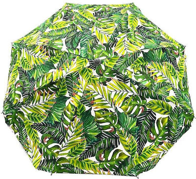 Zanna Toys Umbrelă de Plajă Floral cu Diametru de 1.8m Verde