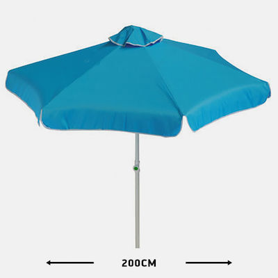 Summer Club Isola Foldable Beach Umbrella Diameter 2m with Air Vent Blue