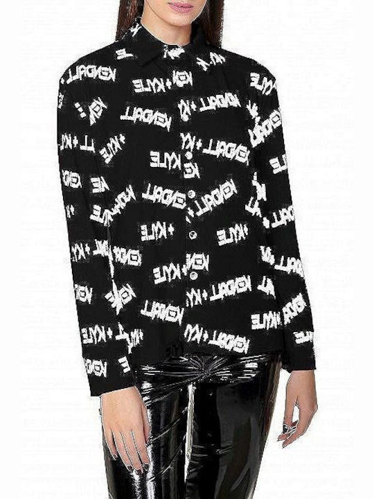 Kendall + Kylie Women's Long Sleeve Shirt Black