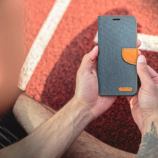 Blue Star Book Fabric Navy Blue (Redmi 12C)