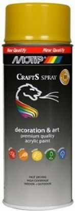 Motip Dupli Σπρέι Βαφής Crafts Ακρυλικό με Γυαλιστερό Εφέ Signal Yellow RAL 1003 400ml