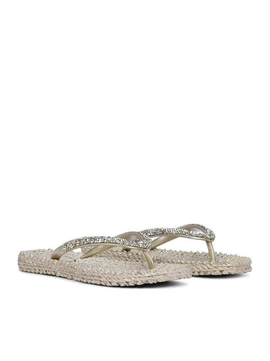 Ilse Jacobsen Glitter Flip Flops Gold