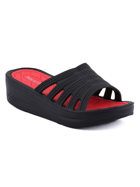 Thalassa Frauen Flip Flops in Schwarz Farbe