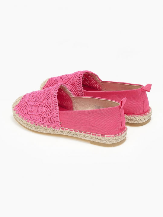 Issue Fashion Women's Knitted Espadrilles Fuchsia