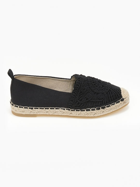 Issue Fashion Women's Knitted Espadrilles Black 0585/8005369