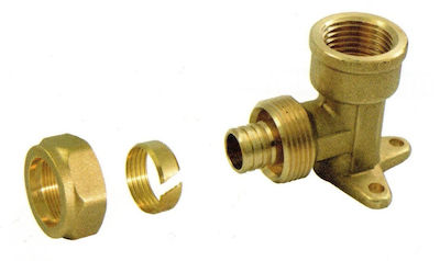 Pipe Elbow Fitting Brass 1/2" Female 18mm 64063