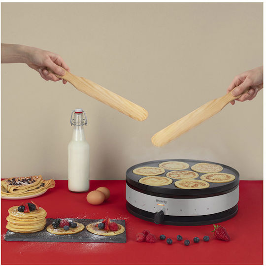 HKoenig Crepe Maker 33cm Negru 1500W