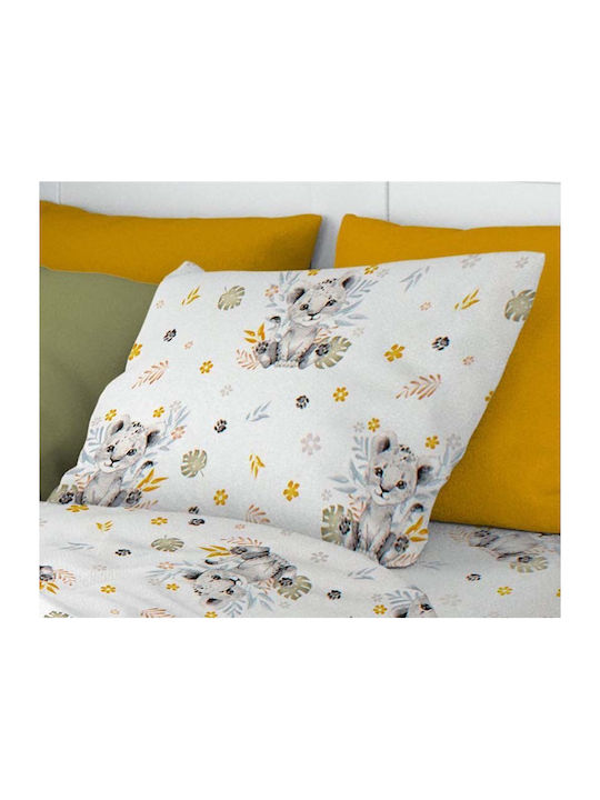 Dimcol Kids Cotton Pillowcase 50x70cm Gray