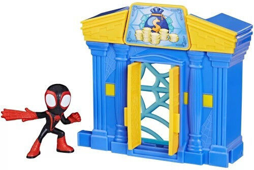 Φigură de acțiune Spider-Man Spidey and His Amazing Friends - City Blocks Bank Miles pentru copii de 3+ ani ani