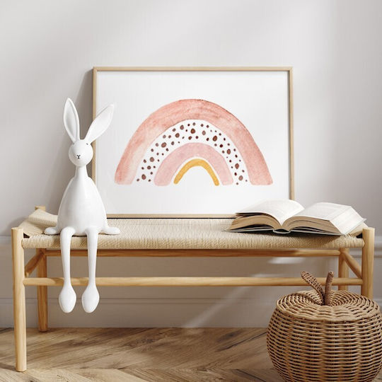 Walls Kids Wall Art Framed Pink Rainbow
