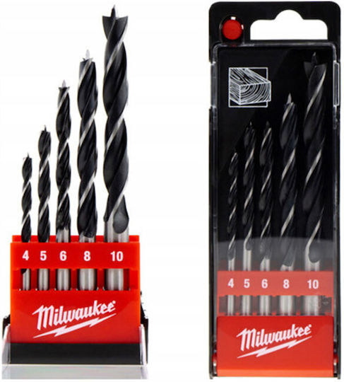 Milwaukee Set of 5 Drills for Wood, Glass, Tiles and Drywall