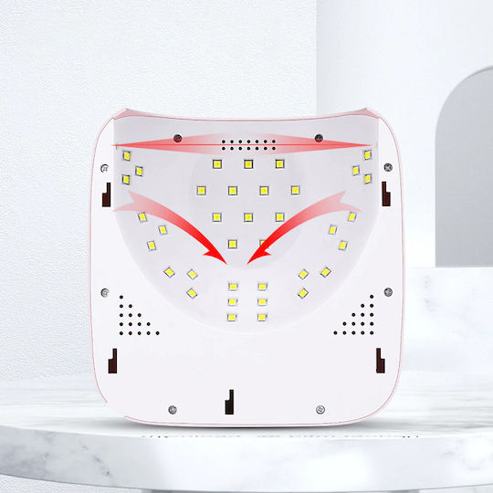 SUNM6 Nail Polish Curing Lamp UV / LED Battery Operated 48W Pink
