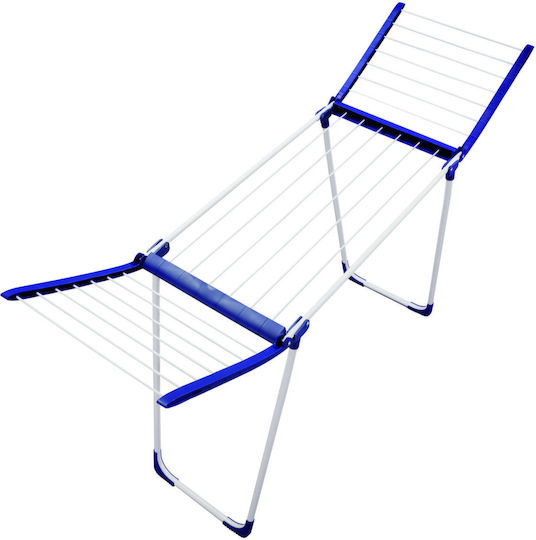 Leifheit Pegasus 180 Solid Plus Folding Floor Clothes Drying Rack Metallic with Hanging Length 18m
