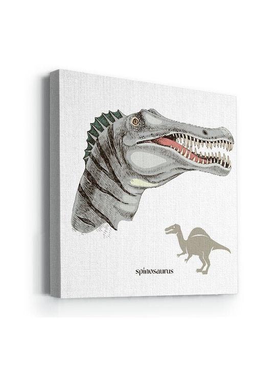 Walls Kids Wall Art Framed Spinosaurus on Canvas 20x20cm
