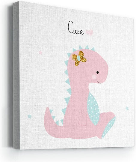 Walls Kids Wall Art Framed Girl Dinosaur 60x60cm