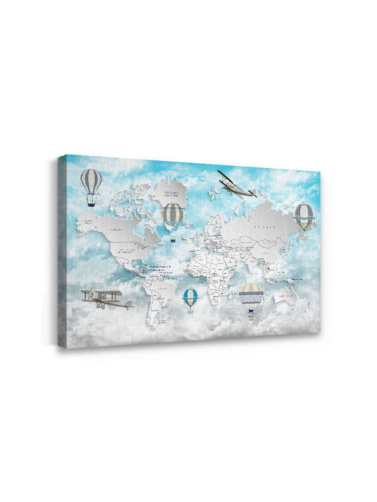 Walls Kids Wall Art Map Designs on Canvas 40x30cm
